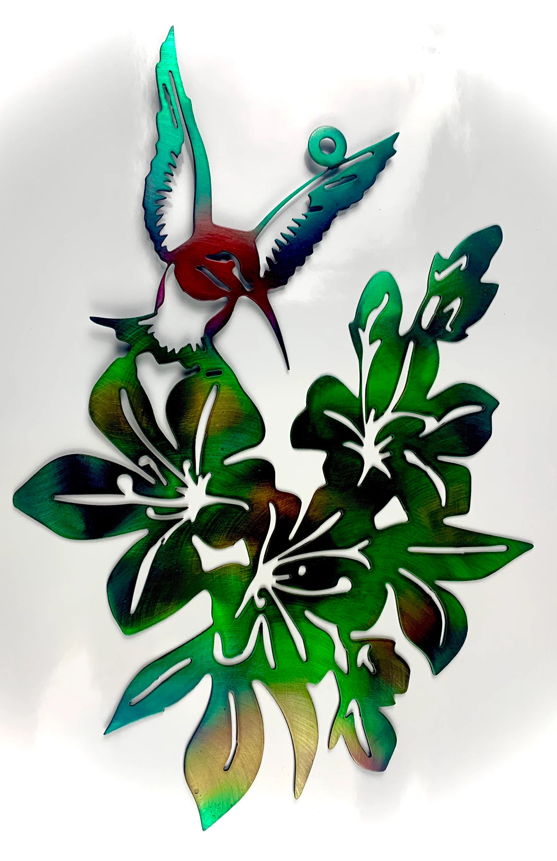 Hummingbird Garden Art Sign