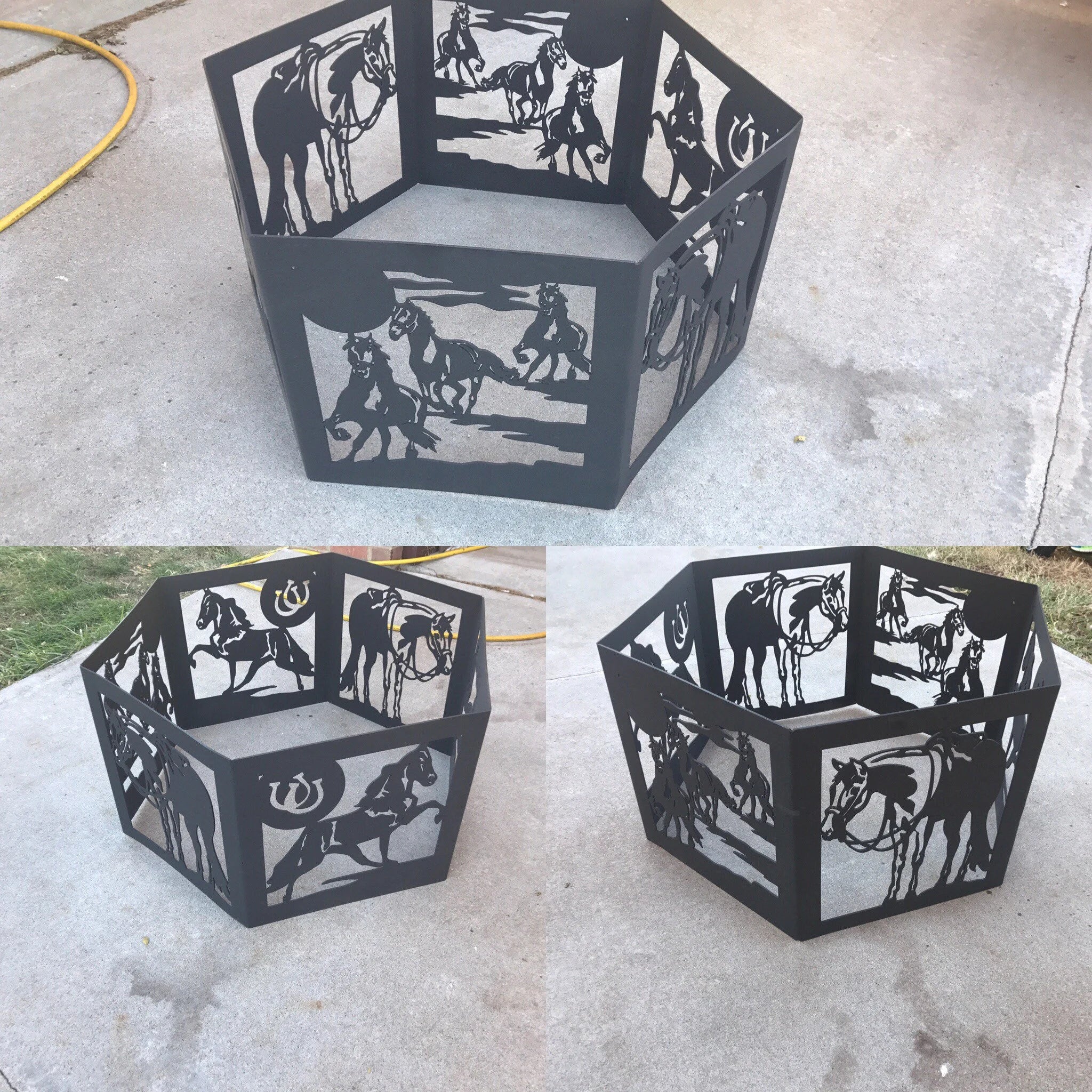 Custom Personalized Hexagon Fire Ring