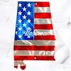 50 State Silhouette Metal American Flag