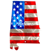 50 State Silhouette Metal American Flag