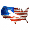 United States American Flag – Soaring Bald Eagle